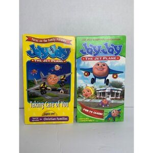 Jay Jay the Jet Plane VHS Lot/2 Taking Care of You & Fun to Learn Y2K Nostalgia